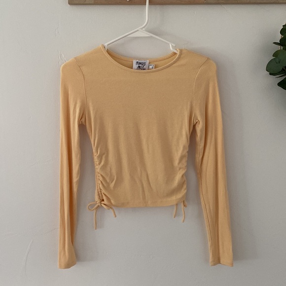 Princess Polly Yellow Ripped Ruched Top - Picture 5 of 10